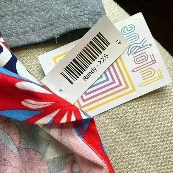 Lula Roe Women's Top - Randy - XX-Small - Red, White & Blue Fireworks NWT - Picture 10 of 10